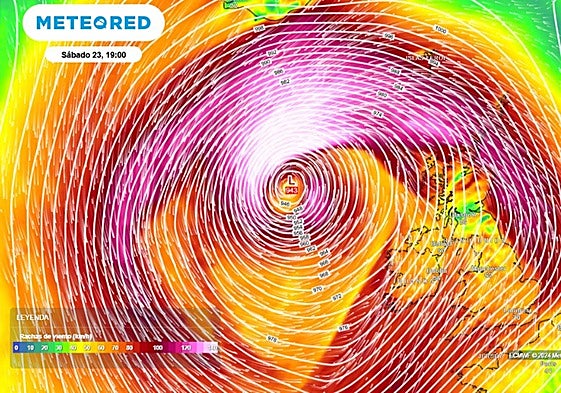 a borrasca Bert tendrá su centro al oeste de las islas británicas.