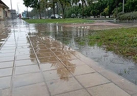 Lluvia sobre las calles de Alicante.