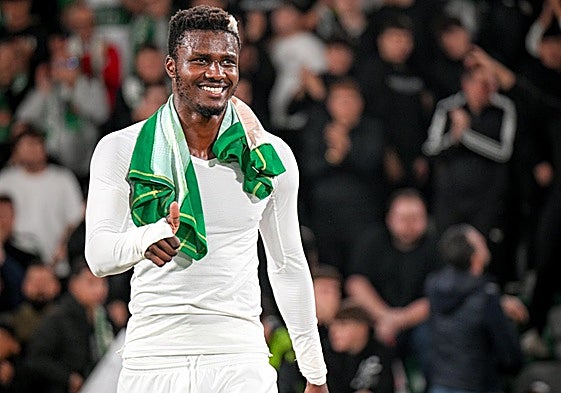 Sory Kaba, al término de un partido con el Elche.