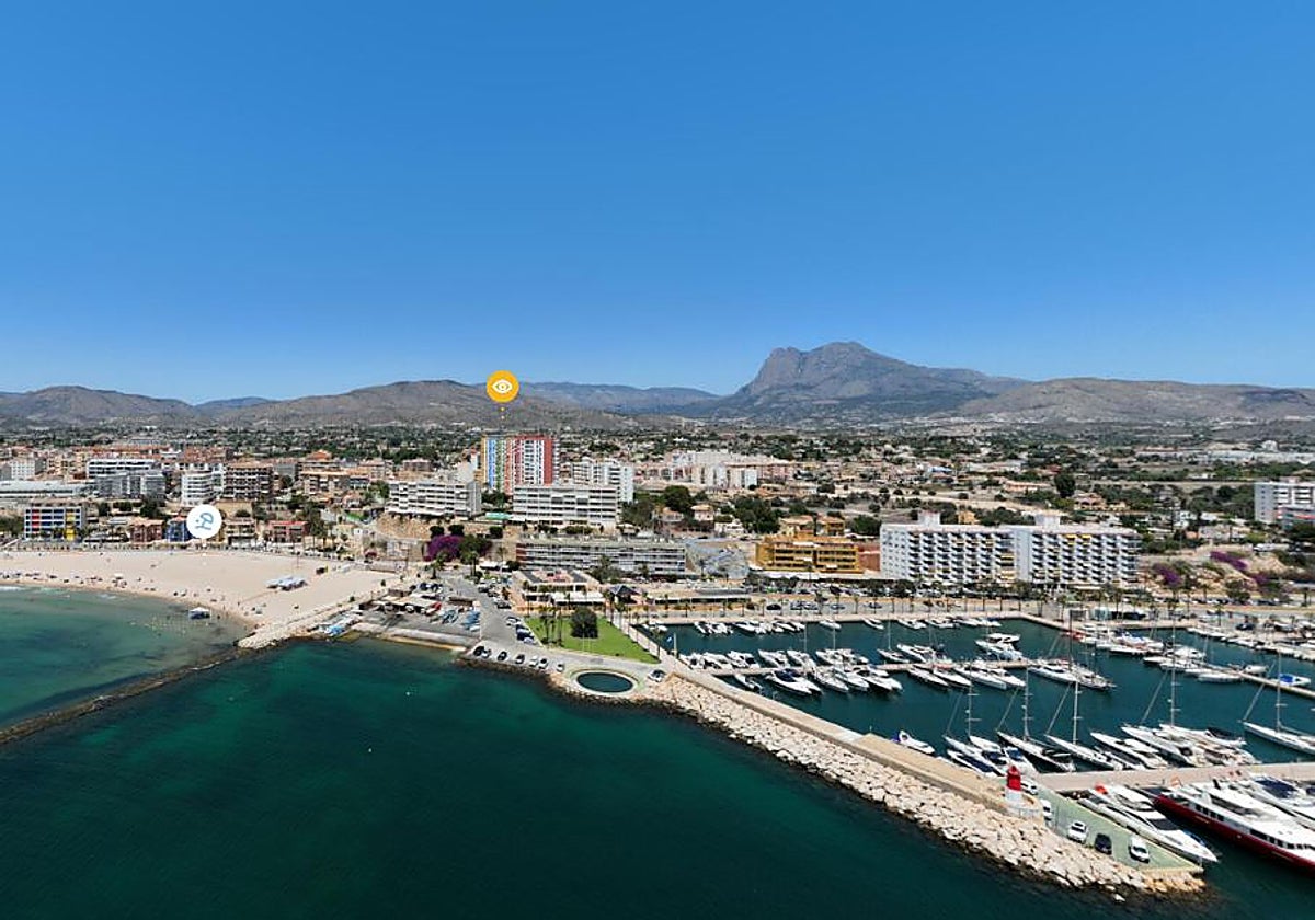Una de las imágenes que se pueden observar desde el mirador virtual de La Vila Joiosa