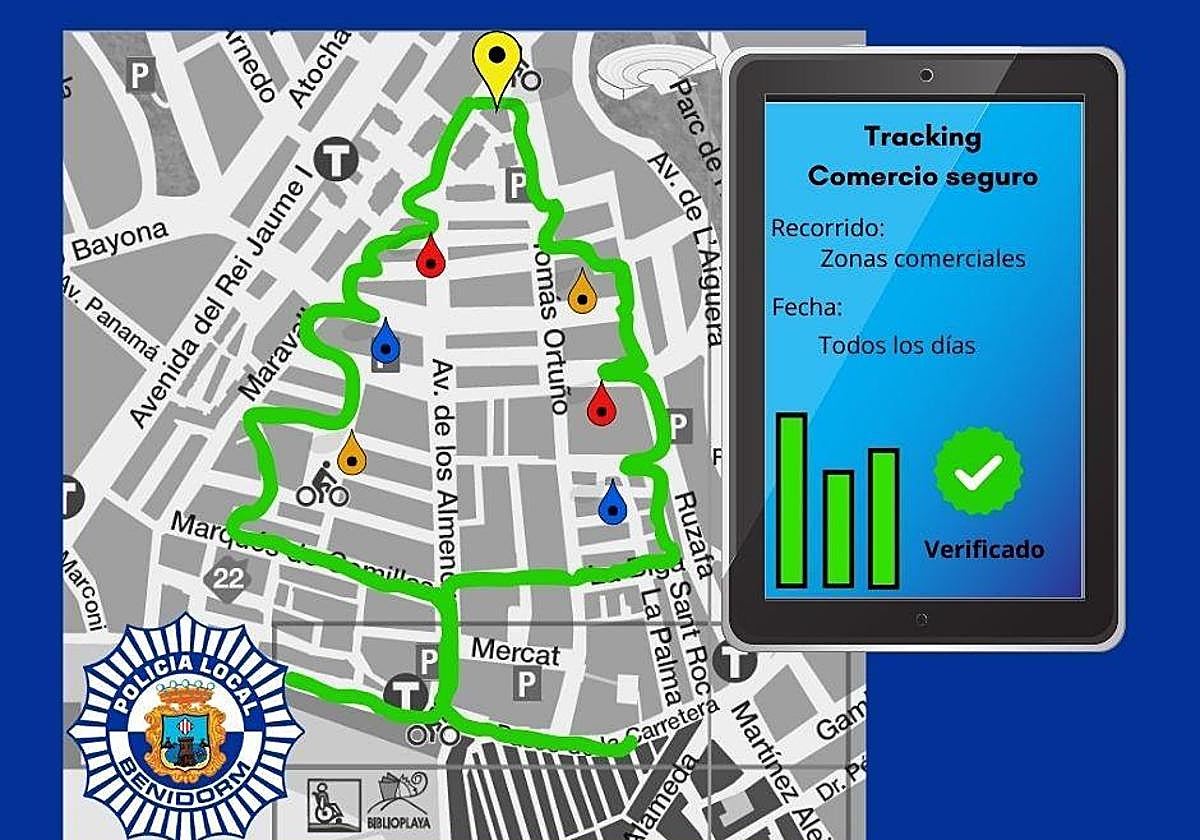 Tracking del comercio seguro de Benidorm.
