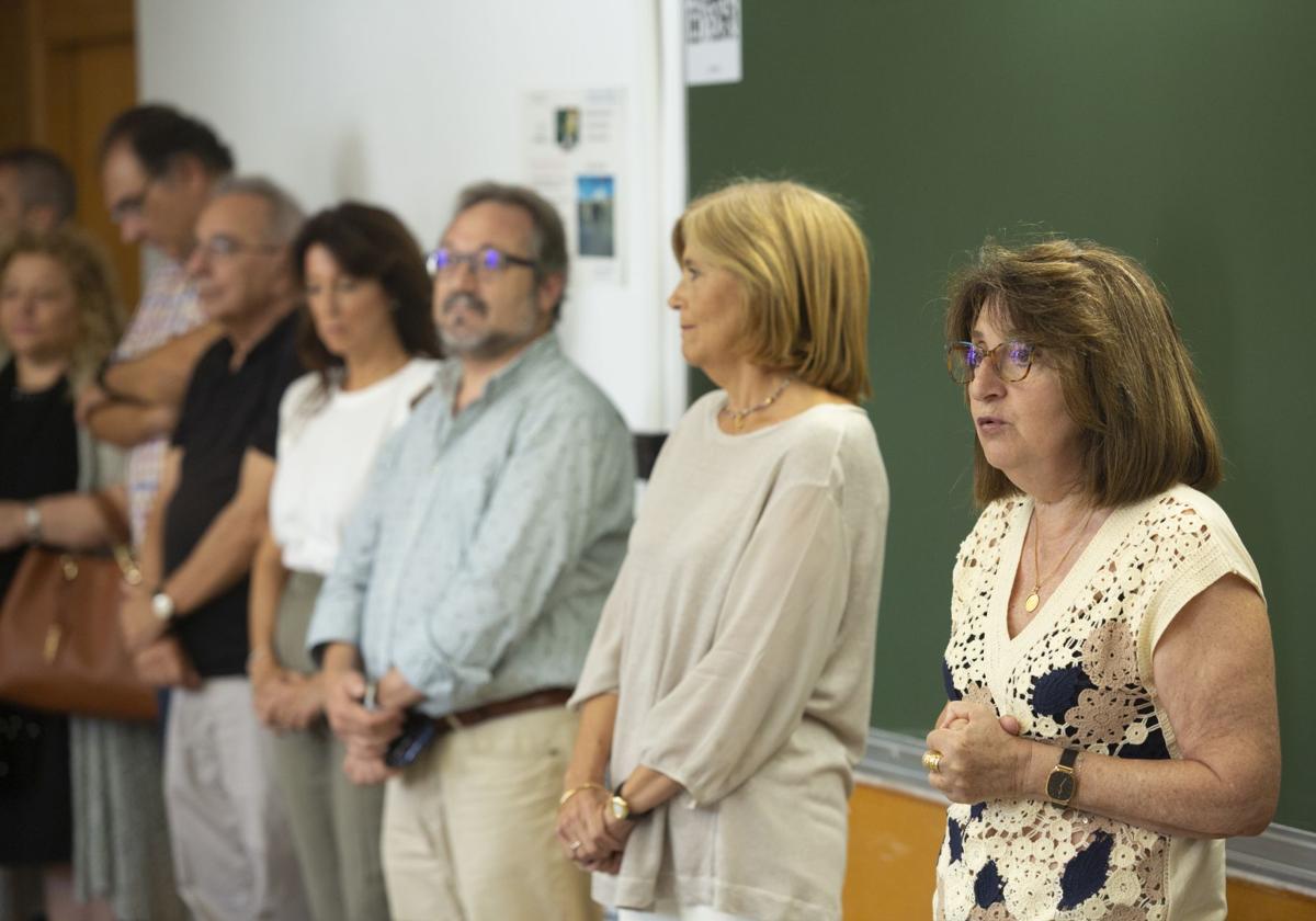 Navarro durante el primer día de clases de Medicina.