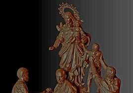 El conjunto escultórico es obra de Arturo Serra.