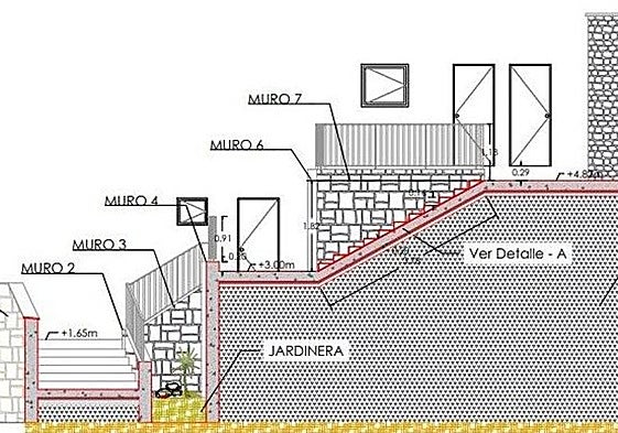 Proyecto de las escaleras entre las calles Toledo y Divina Pastora.