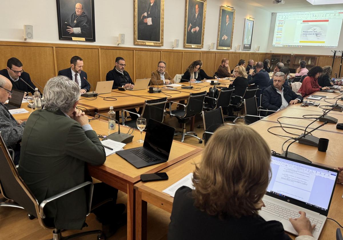 Presentación del proyecto de presupuestos de la Universidad de Alicante.