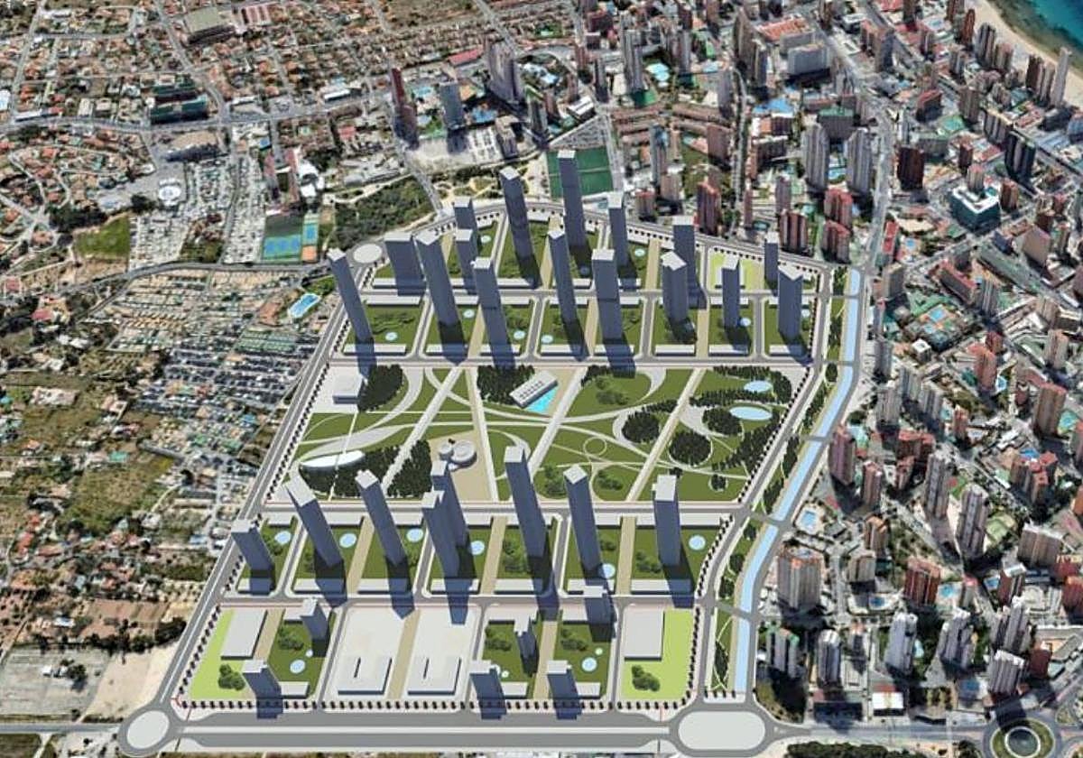 Recreación virtual de Ensanche Levante.