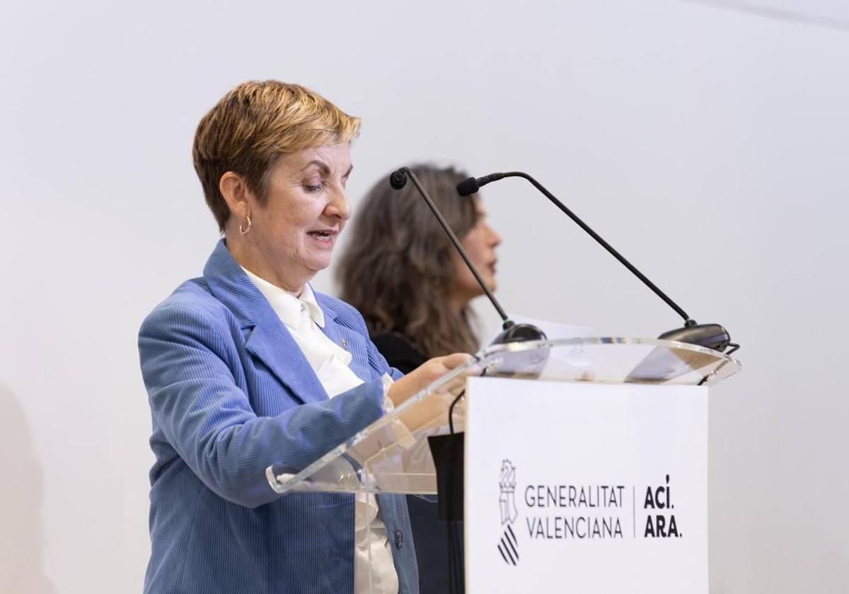 La consellera de Turismo, Marián Cano, durante una presentación de Fitur.