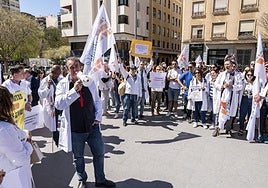 Imagen de archivo de una protesta de médicos en Alicante.