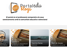 Web 'Portaledu Blogs' lanzada por la Conselleria de Educación.
