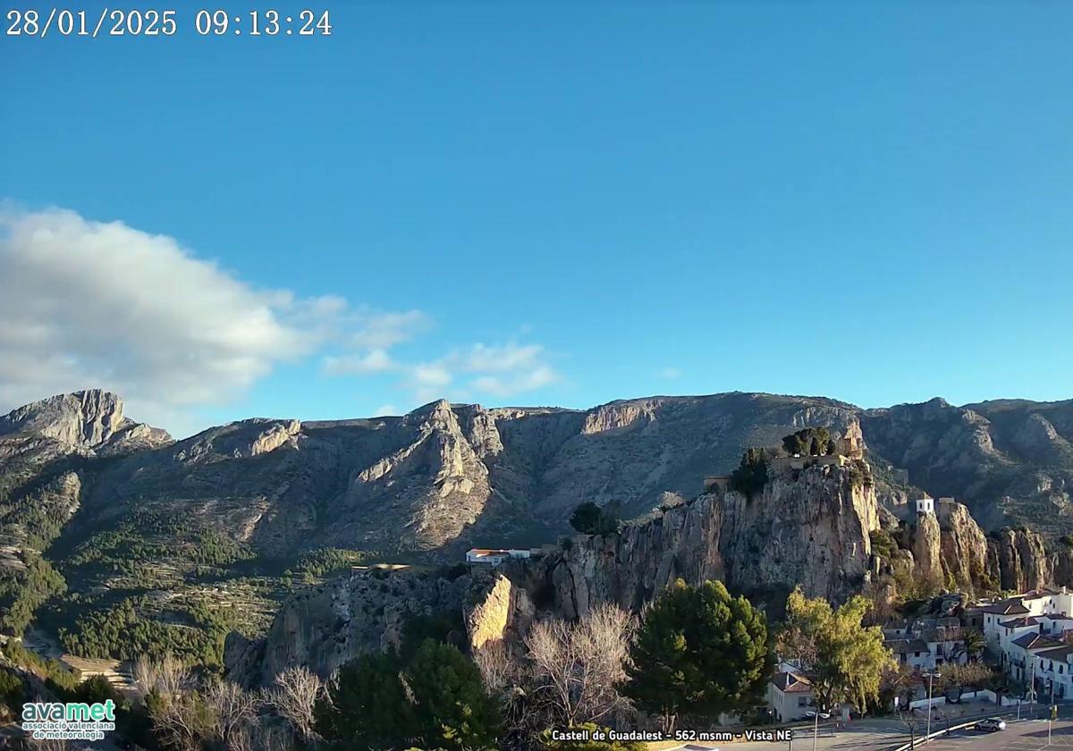 Imagen del Castillo de Guadalest, una de las zonas que ha registrado más de 100 km/h.