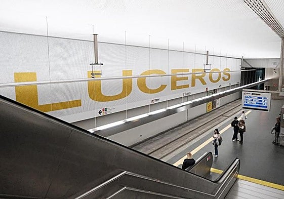 Estación de Luceros sin tranvías, en imagen de archivo.