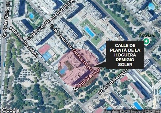 Calle propuesta para plantar.