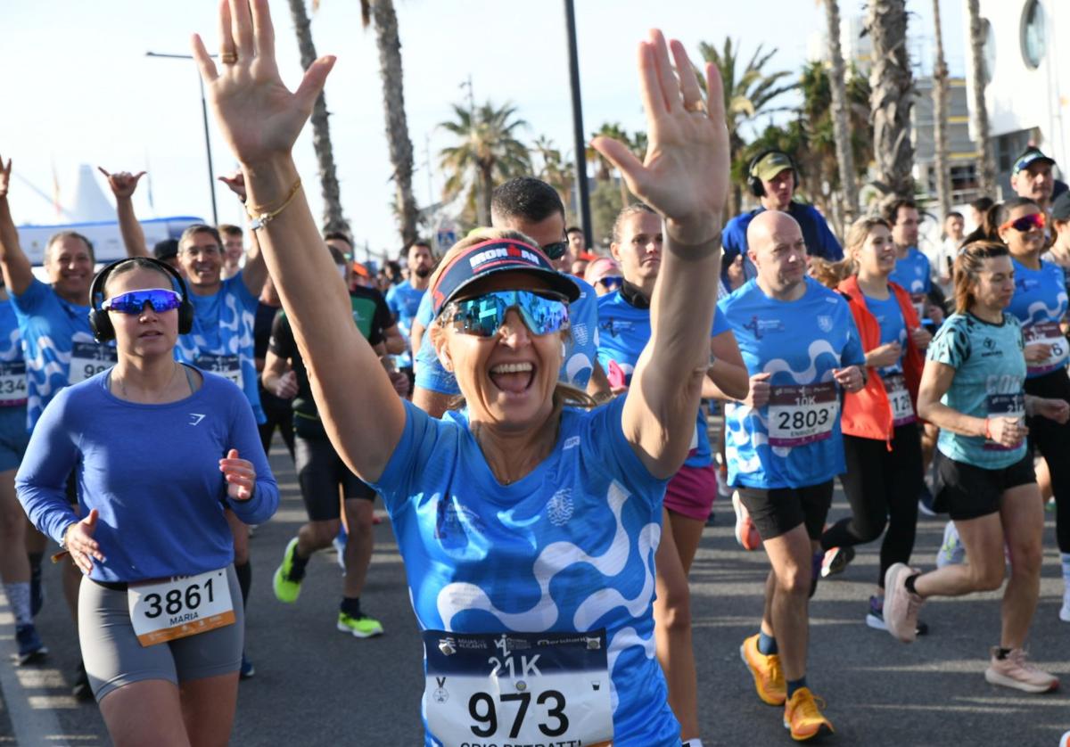 Participantes de la Media Maratón de Alicante.