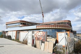 Obras en el hospital privado que se construye en Vistahermosa, en imagen de archivo.