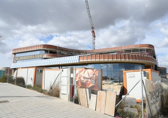 Obras en el hospital privado que se construye en Vistahermosa, en imagen de archivo.