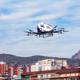 Imagen principal - An air taxi among drones and skyscrapers in Benidorm