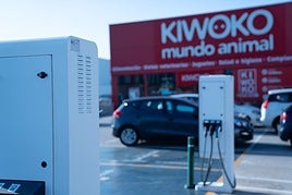 Cargadores en el Centro Comercial Portal de la Marina.