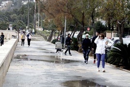 Imagen que deja el temporal este martes en Dénia.