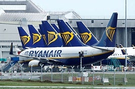 Aviones de Ryanair.