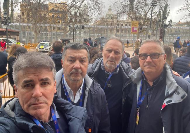 Julio Senen, Nino Llorens, Santiago Alejandro y Pedro Espadero.