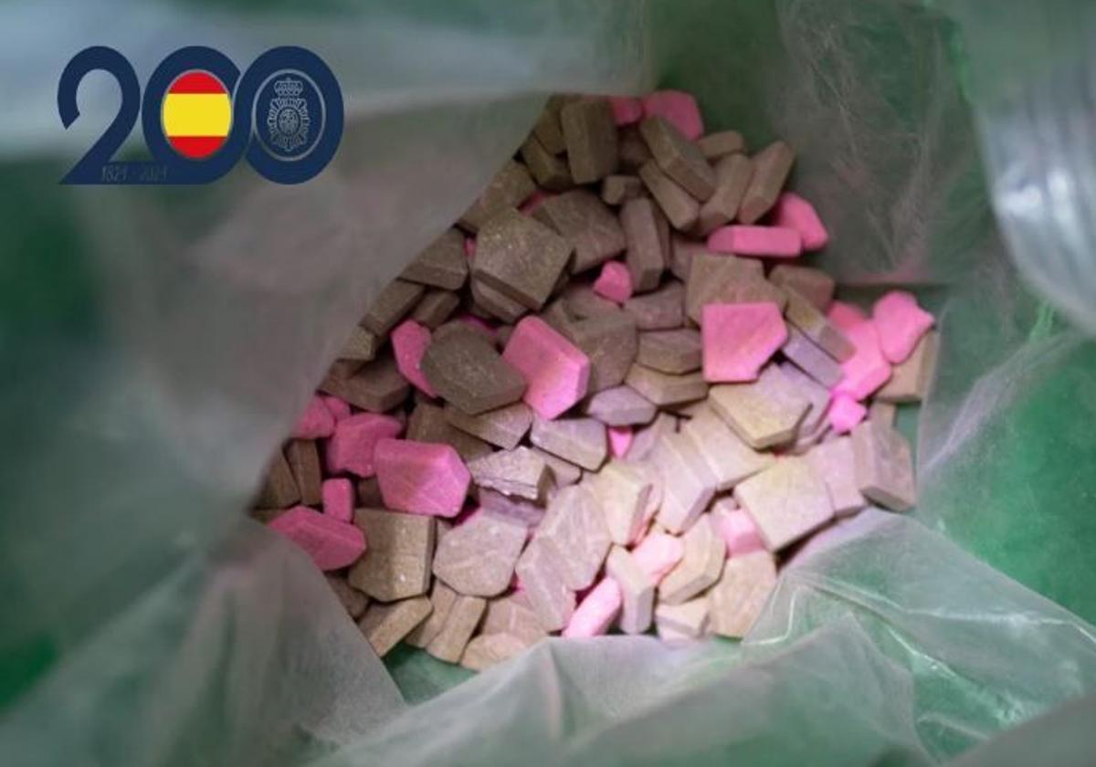 Imagen de archivo de una incautación de pastillas de éxtasis.