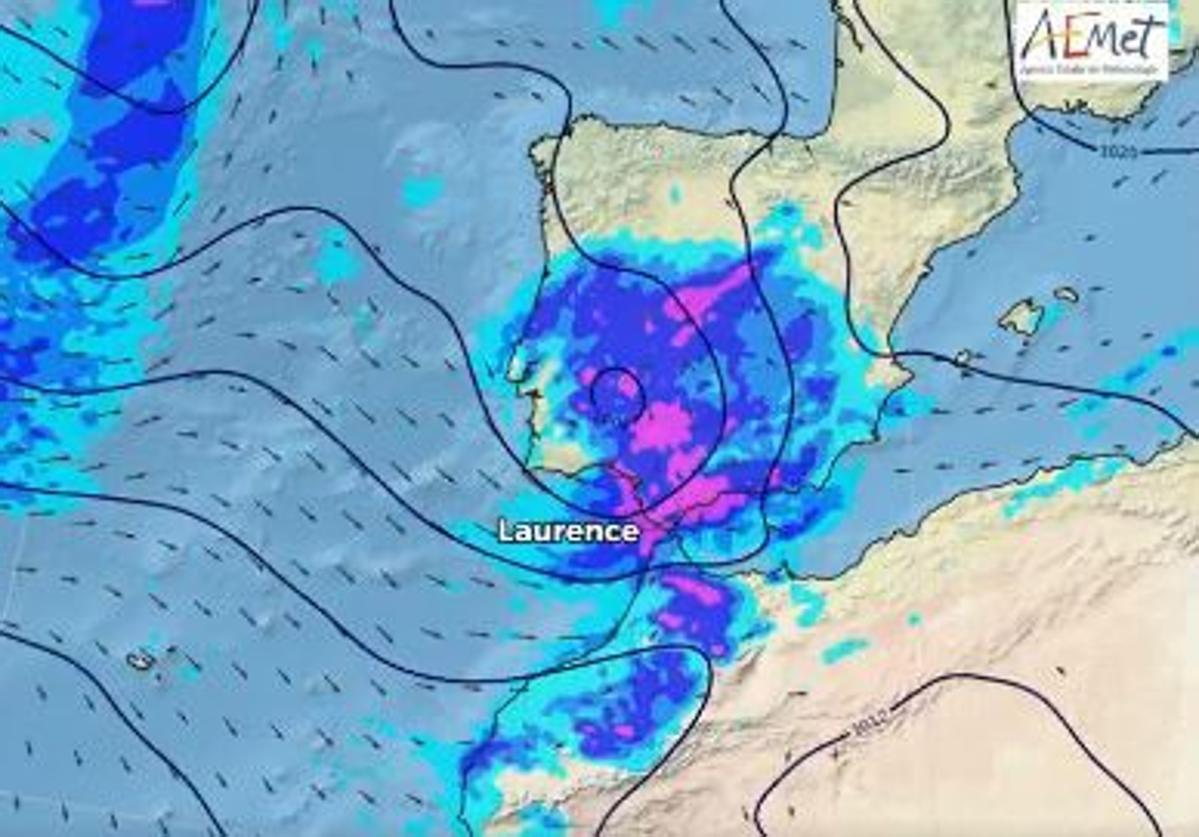 Impact of storm 'Laurence' in Spain.