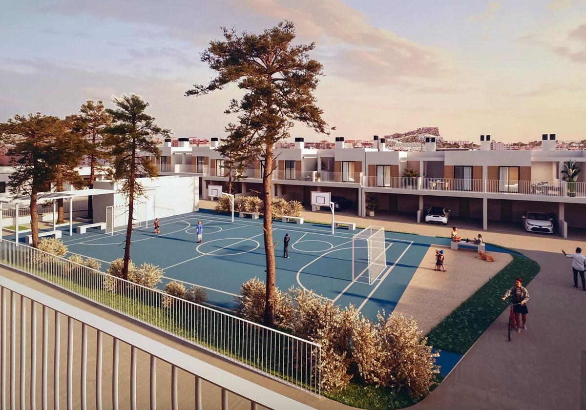 Imagen principal - Promoción de vivienda pública en el barrio de Rabasa en Alicante: 34 adosados en alquiler por 580 euros al mes