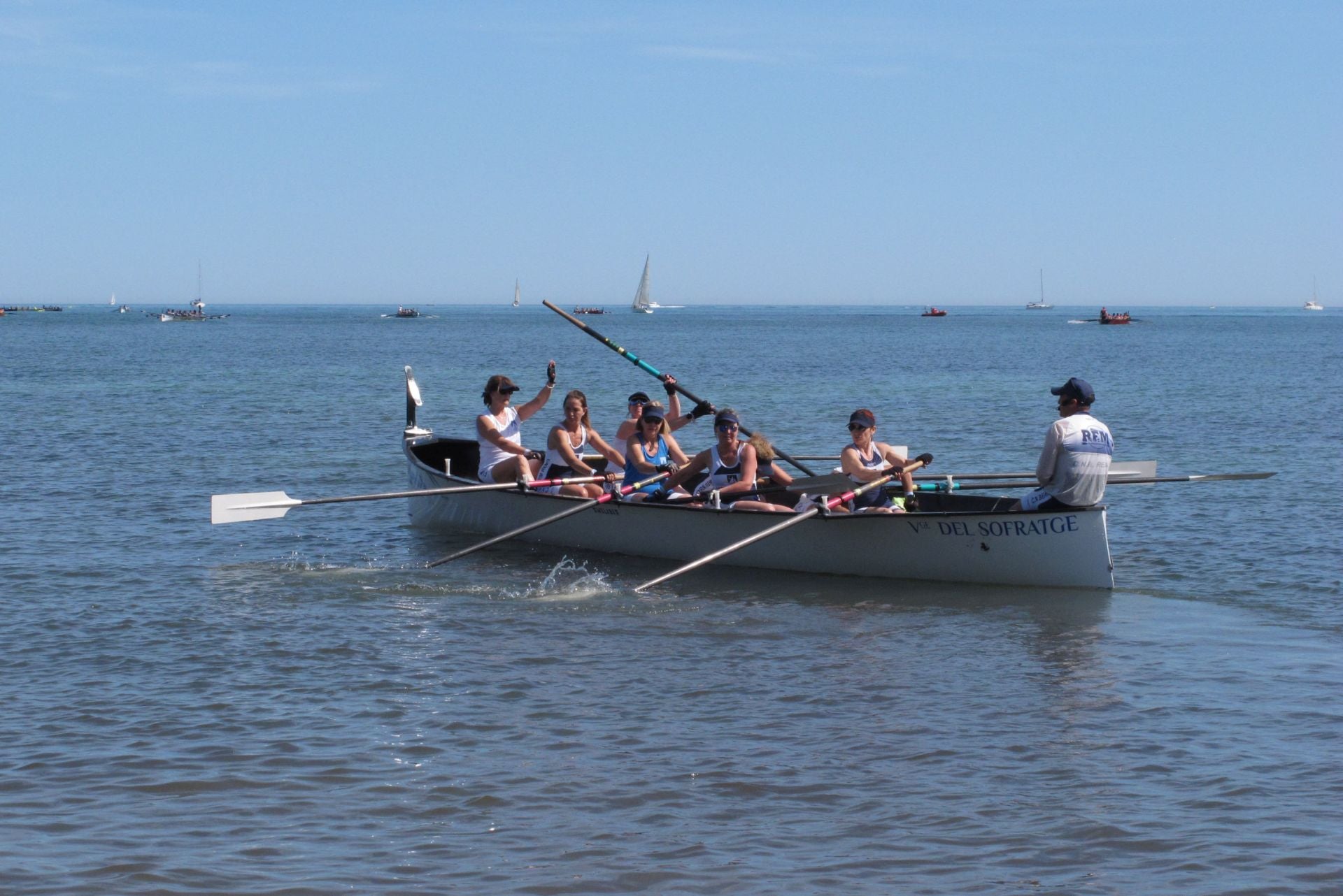 Dénia celebra la novena regata de la Liga Suma de remo de banco fijo
