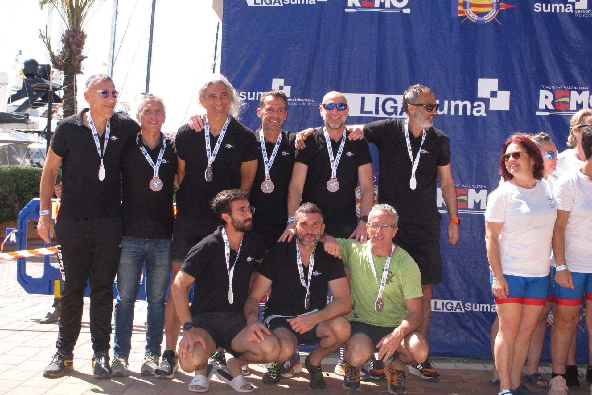 Dénia celebra la novena regata de la Liga Suma de remo de banco fijo