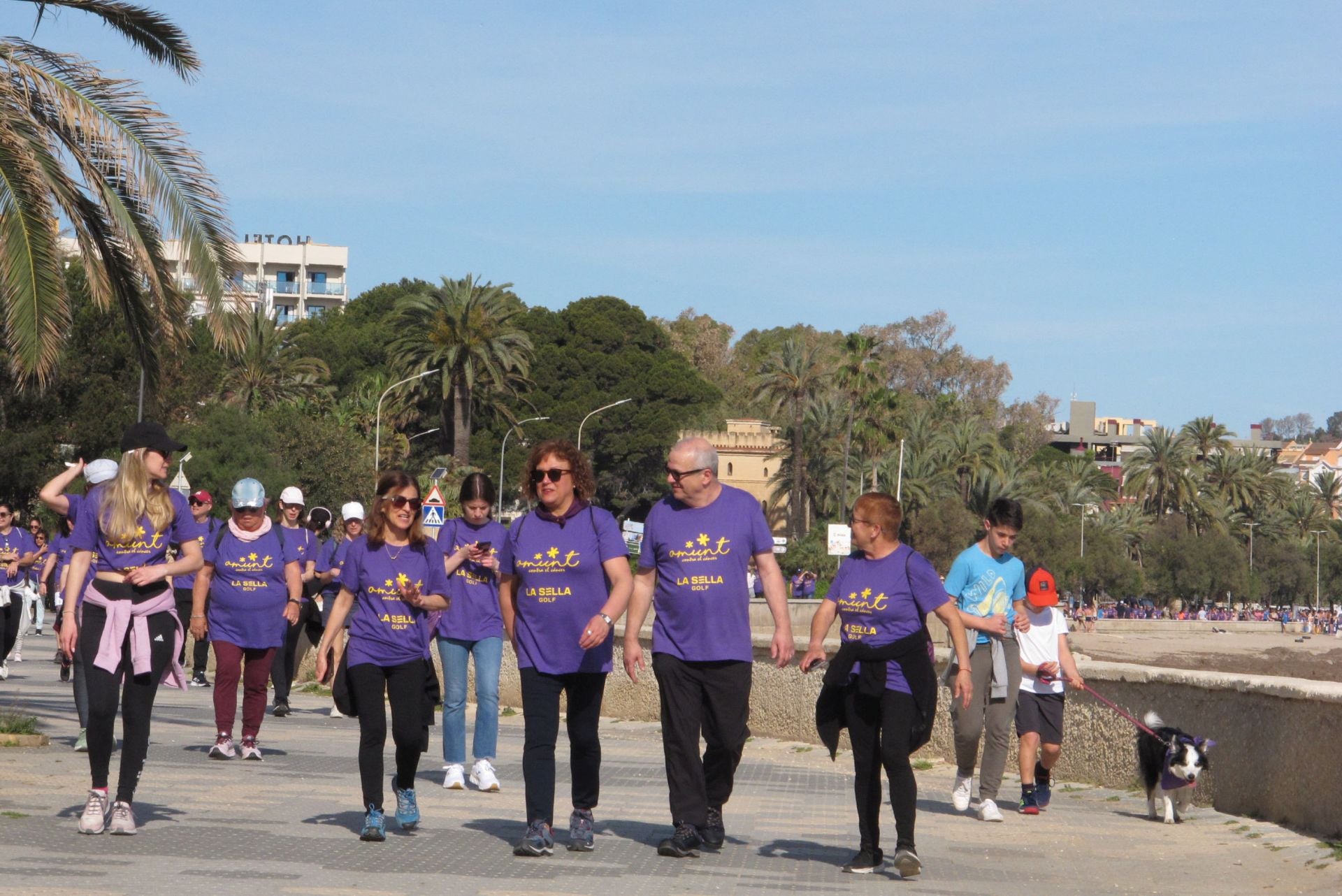Cientos de personas salen a la calle en Dénia por la lucha contra el cáncer
