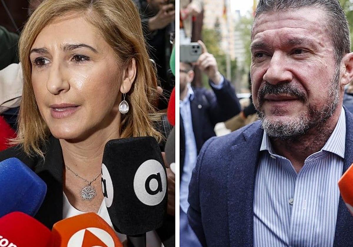 Salomé Pradas y Emilio Argüeso, a su entrada a los juzgados de Valencia este viernes.