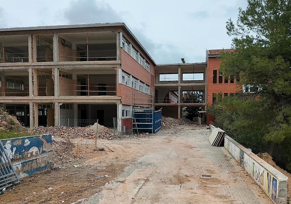 Obras en el IES Andreu Sempere de Alcoi.