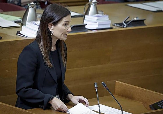 Ruth Merino, durante su intervención en el debate.