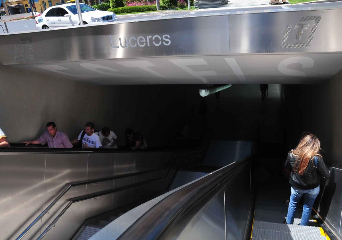 Entrance to Luceros station.