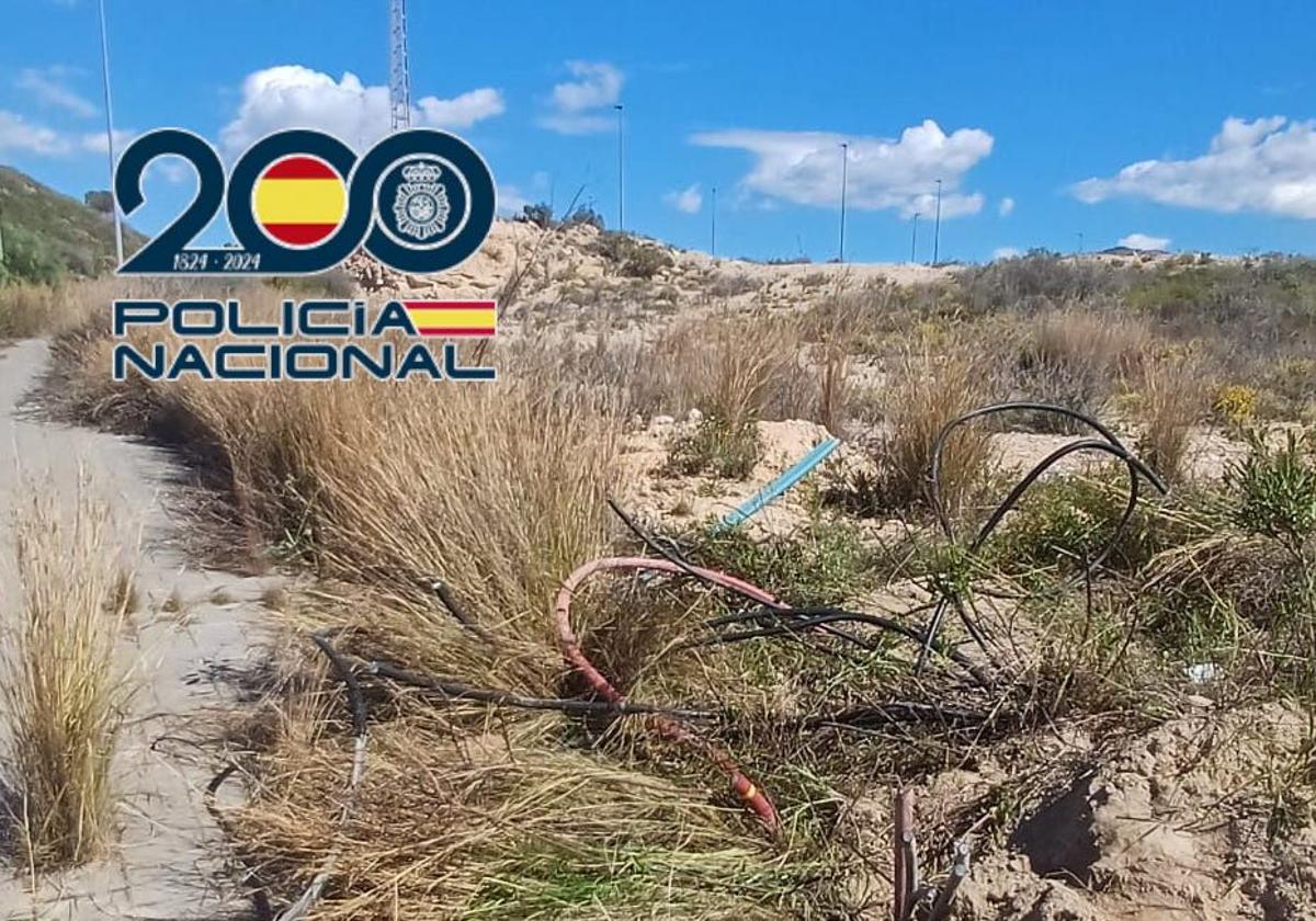 Les pillan con cables de cobre desenterrados en un polígono industrial de un municipio de Alicante