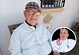 Fray Oltra: El padre Enrique Oltra en la Ermita del Pare Pere, en Dénia.