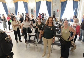 Protesta en el Pleno de Alicante.