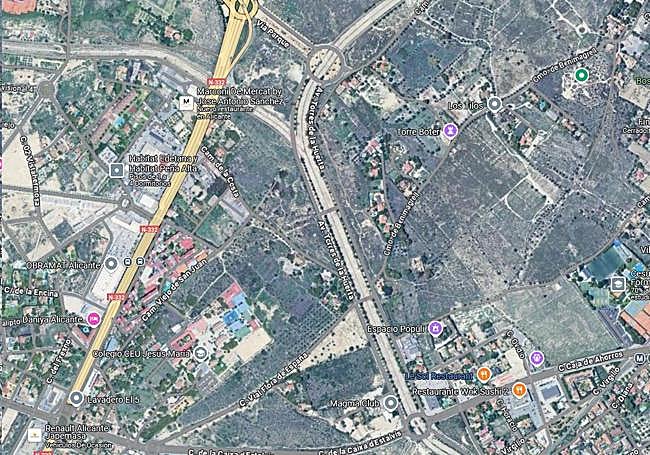 Avenida Torres de la Huerta, ya renombrada en Google Maps.