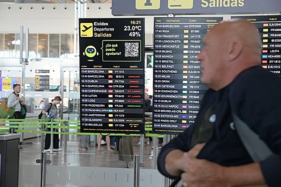 Aeropuerto de Alicante-Elche, afectado por el apagón masivo.