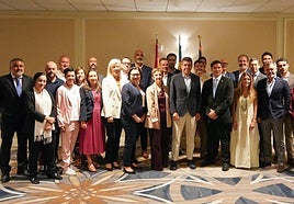 El presidente de la Generalitat, Carlos Mazón, y la consellera de Innovación, Marián Cano, con los empresarios de Miami.