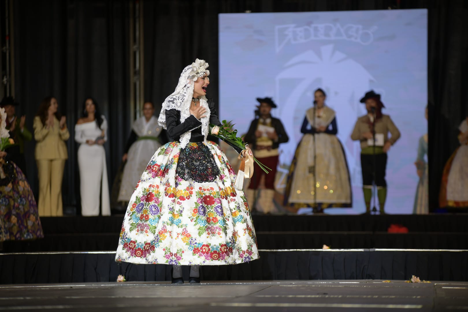 Paula Nicolás Linares, antes de tomar posición.