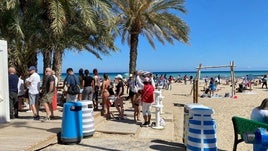 Playa del Postiguet en Alicante.