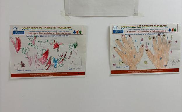 Works presented at the children's drawing contest on the occasion of the day.