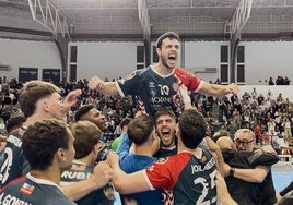 Ander Torriko celebra con rabia la victoria ante Caserío Ciudad Real.