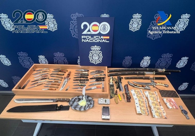 Seized materials from the criminal organisation.