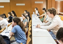 Pruebas de aceso a la universidad celebradas en Alicante.