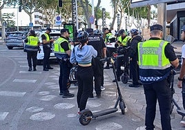 Imagen de un control reciente en la ciudad de Benidorm