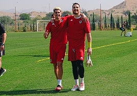 Roger Colomina y Carlos Abad, durante un entrenamiento en Fontcalent.