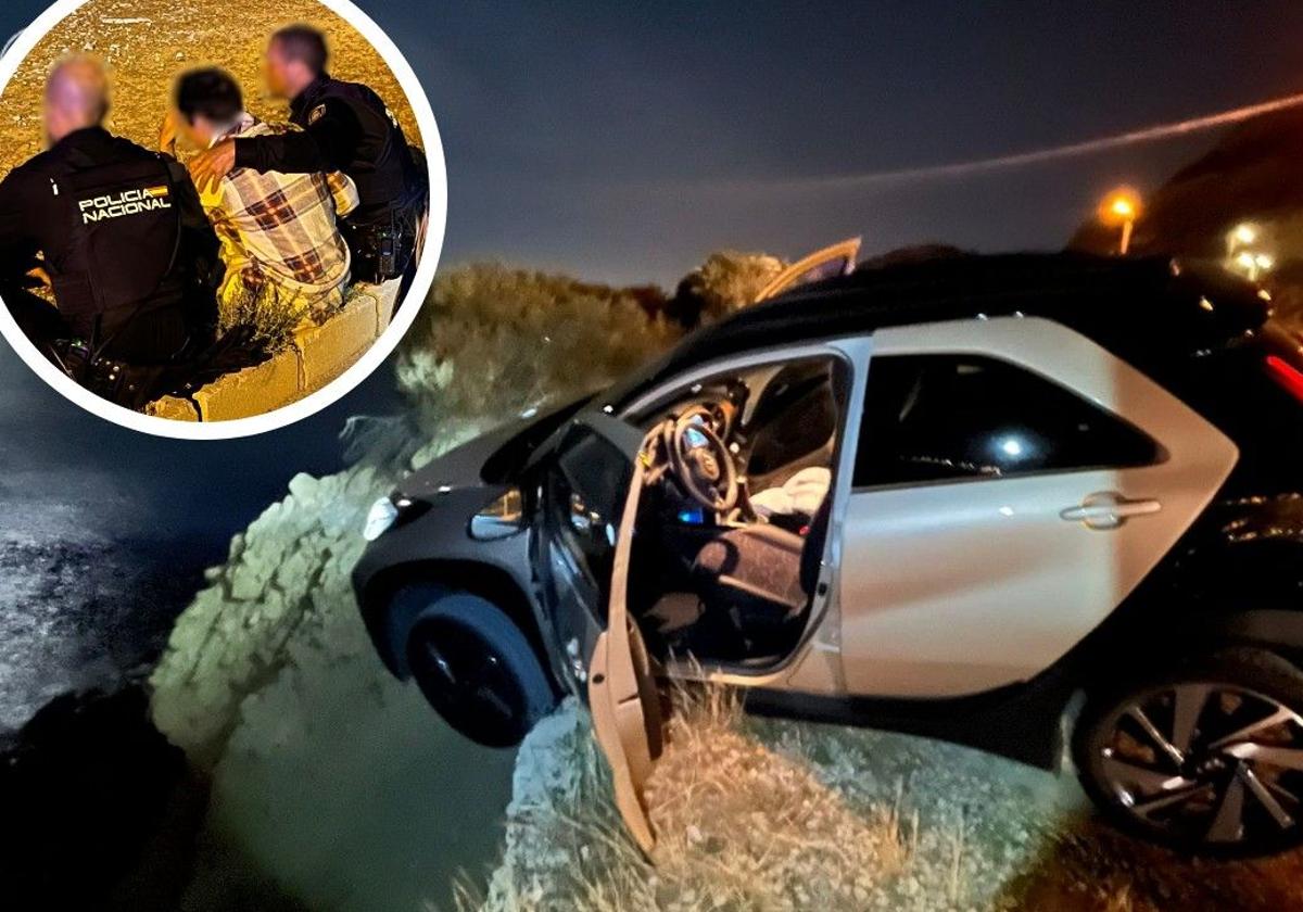 Dos policías salvan a una mujer que se precipitaba con su coche por un acantilado en Alicante