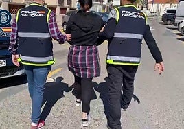 Detención practicada por la Policía Nacional en la provincia de Alicante.